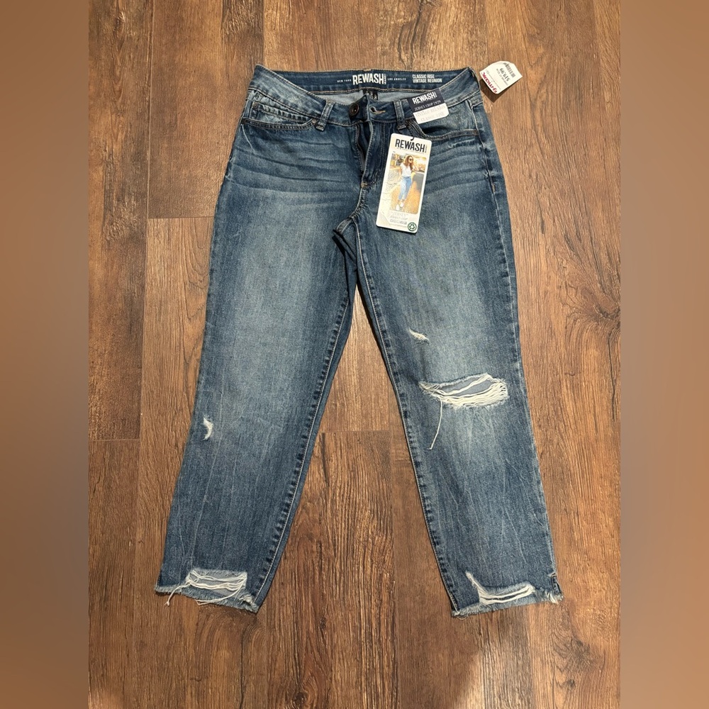 3/$20 Women’s distressed cropped Jeans.